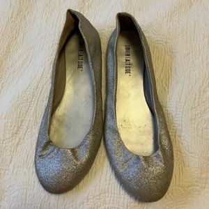 Silver Glitter Flats